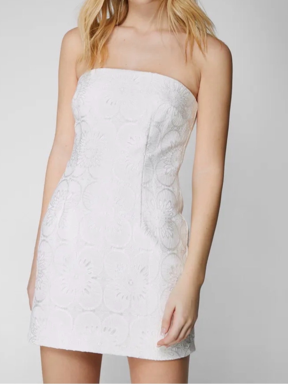 Nasty Gal Lace Bandeau Floral Mini Dress